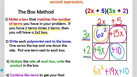 box method to perform distributive properties|multiplying polynomials worksheet box method.